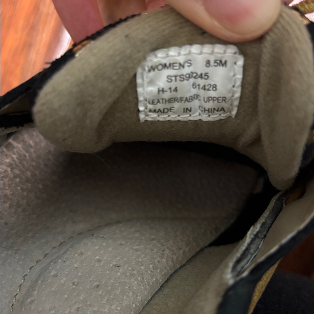 Sperry Women Top-Sider Black Gold Dot Leather Boat Shoe Sz 8.5 - Picture 7 of 8